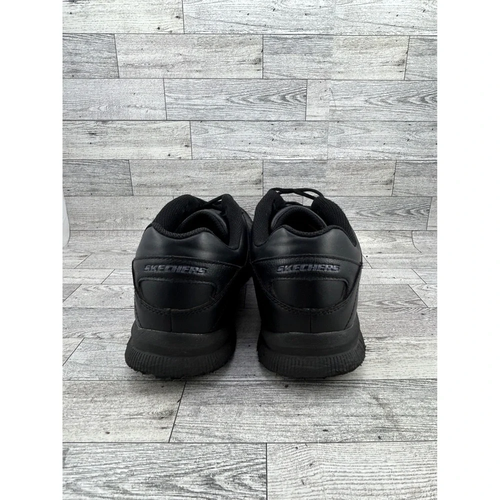 Skechers Work Slip Resistant EH Black‎ Memory Foam Leather Shoes Men US 13